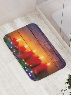 Коврик JoyArty "Праздничные свечи" для ванной, сауны, бассейна, 77х52 см