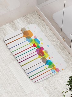 Коврик JoyArty "Радужные бокалы" для ванной, сауны, бассейна, 77х52 см