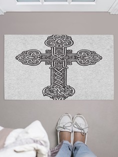 Придверный коврик JoyArty "Ажурный крест" для обуви 75x45 см
