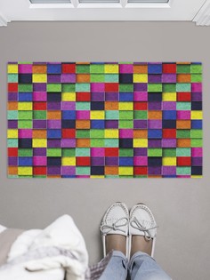 Придверный коврик JoyArty "Кубическая мозаика" для обуви 75x45 см