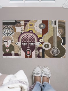 Придверный коврик JoyArty "Музыкальный модерн-арт" для обуви 75x45 см
