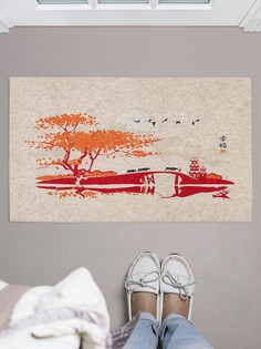 Придверный коврик JoyArty "Японский поселок" для обуви 75x45 см