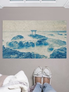 Придверный коврик JoyArty "Японский строб в шторм" для обуви 75x45 см
