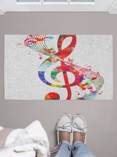 Придверный коврик JoyArty "Музыкальный вираж" для обуви 75x45 см