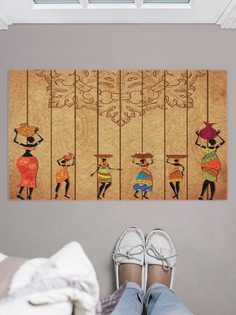 Придверный коврик JoyArty "Корзины на головах" для обуви 75x45 см