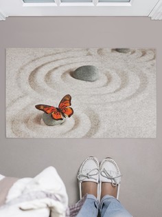 Придверный коврик JoyArty "Бабочка Дзэн" для обуви 75x45 см
