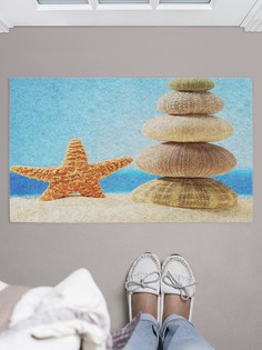 Придверный коврик JoyArty "Пляжная скульптура" для обуви 75x45 см