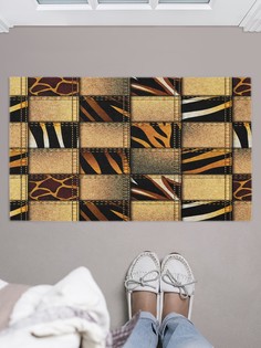 Придверный коврик JoyArty "Мир диких животных в квадрате" для обуви 75x45 см