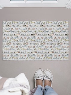 Придверный коврик JoyArty "Марш животных" для обуви 75x45 см