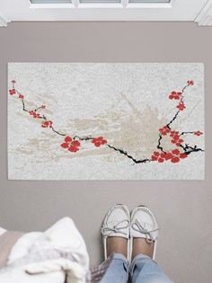 Придверный коврик JoyArty "Ветка японской сакуры" для обуви 75x45 см