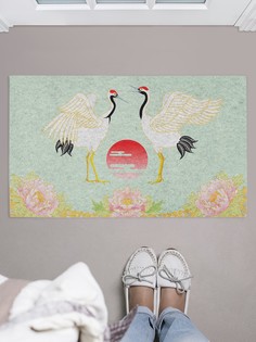 Придверный коврик JoyArty "Японский журавль" для обуви 75x45 см