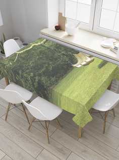 Скатерть прямоугольная JoyArty "Мечтающие качели" из сатена, 120x145 см