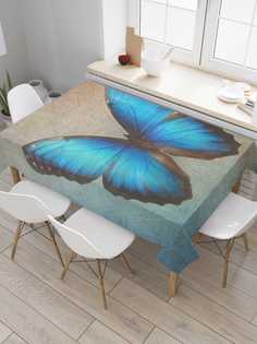 Скатерть прямоугольная JoyArty "Спокойствие бабочки" из сатена, 120x145 см