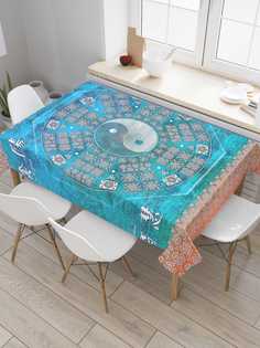 Скатерть прямоугольная JoyArty "Японские формы" из сатена, 120x145 см