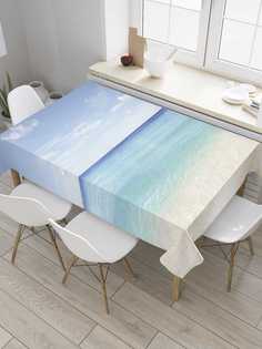 Скатерть прямоугольная JoyArty "Спокойный берег" из сатена, 120x145 см