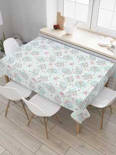 Скатерть прямоугольная JoyArty "Румяный слоненок" из сатена, 120x145 см