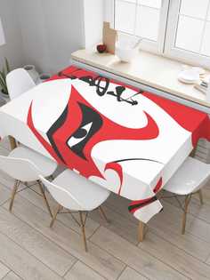 Скатерть прямоугольная JoyArty "Японский самурай" из сатена, 120x145 см