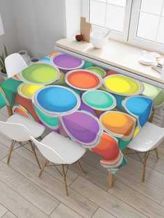 Скатерть прямоугольная JoyArty "Палитра цветов" из сатена, 120x145 см