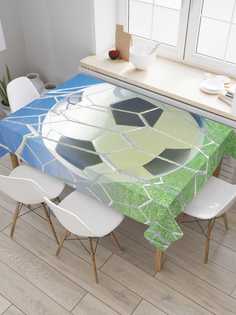 Скатерть прямоугольная JoyArty "Эффектный гол" из сатена, 120x145 см