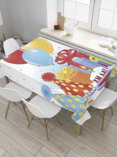 Скатерть прямоугольная JoyArty "Подарочный стол" из сатена, 120x145 см