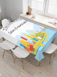 Скатерть прямоугольная JoyArty "Мы принадлежим сан франциско" из сатена, 120x145 см