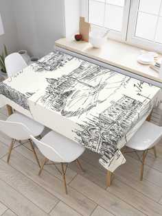 Скатерть прямоугольная JoyArty "Италия ждет" из сатена, 120x145 см