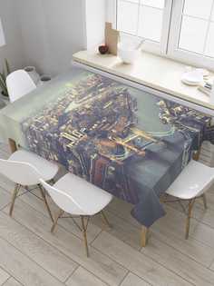 Скатерть прямоугольная JoyArty "Полет над Тауэрским мостом" из сатена, 120x145 см