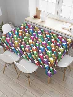 Скатерть прямоугольная JoyArty "Звездные шлейфы" из сатена, 120x145 см