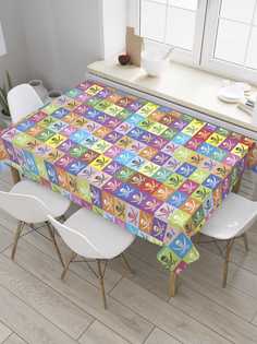 Скатерть прямоугольная JoyArty "Пиратская палитра" из сатена, 120x145 см