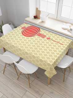 Скатерть прямоугольная JoyArty "Японские фонарики" из сатена, 120x145 см