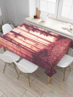 Скатерть прямоугольная JoyArty "Лесная жара" из сатена, 120x145 см