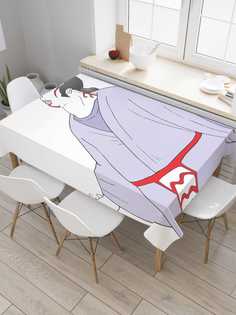 Скатерть прямоугольная JoyArty "Японский сегун" из сатена, 120x145 см