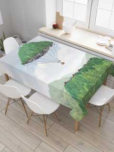 Скатерть прямоугольная JoyArty "Летящий холм" из сатена, 120x145 см