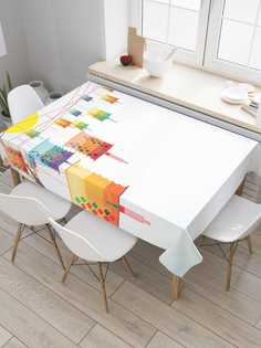 Скатерть прямоугольная JoyArty "Однажды в Японии" из сатена, 120x145 см