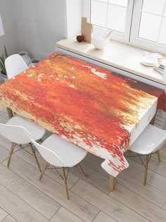 Скатерть прямоугольная JoyArty "Качели на обрыве" из сатена, 120x145 см