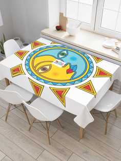 Скатерть прямоугольная JoyArty "Два в одном" из сатена, 120x145 см