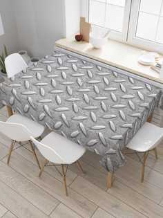 Скатерть прямоугольная JoyArty "Металлическая защита" из сатена, 120x145 см