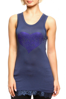 Топ женский Twin-Set Jeans J2S4PA_1 синий XS