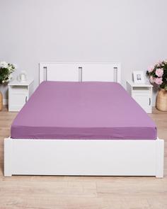 Простыня на резинке из поплина "Всё себе", Черничка, Размер: 90 х 200