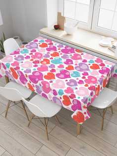 Скатерть прямоугольная JoyArty "Любовные узоры" из оксфорда, 120x145 см