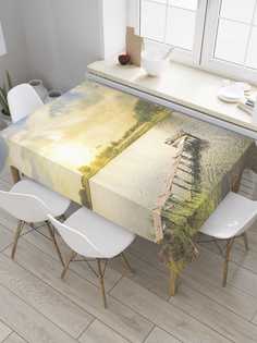 Скатерть прямоугольная JoyArty "Кладка рыбака" из сатена, 180x145 см