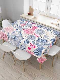 Скатерть прямоугольная JoyArty "Птичьи секреты" из оксфорда, 120x145 см