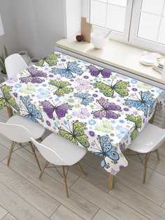 Скатерть прямоугольная JoyArty "Бабочковое покрытие" из оксфорда, 120x145 см