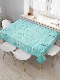 Скатерть прямоугольная JoyArty "Зеленая стена" из сатена, 180x145 см