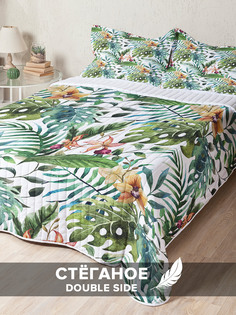 Стеганое покрывало Ambesonne с двумя наволочками 50х70 см с размерами: 240 x 230 см