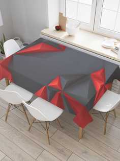 Скатерть прямоугольная JoyArty "Пирамиды 3Д" из сатена, 180x145 см