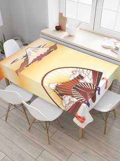 Скатерть прямоугольная JoyArty "Фудзияма на японском веере" из оксфорда, 120x145 см