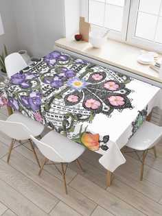 Скатерть прямоугольная JoyArty "Царство зимы" из сатена, 180x145 см