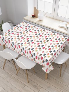 Скатерть прямоугольная JoyArty "Японские роллы" из сатена, 180x145 см