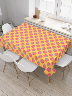 Скатерть прямоугольная JoyArty "Бейсбольная перчатка" из сатена, 180x145 см